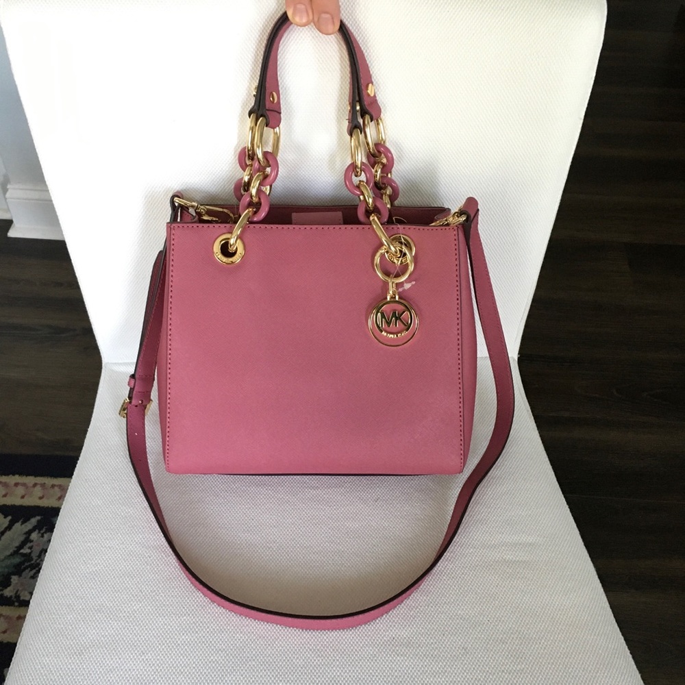 NWT Michael Kors Small Cynthia Satchel Tulip - Picture 5 of 15